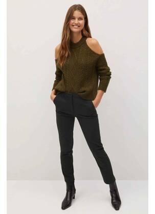 Pantalon chino bej MANGO femeie