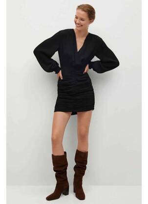 Rochie midi negru MANGO femeie