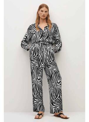 Pantalon drept negru MANGO femeie