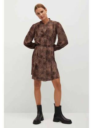 Rochie midi maro MANGO femeie