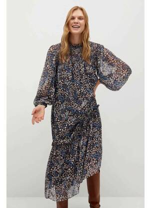 Rochie lungă maro MANGO femeie