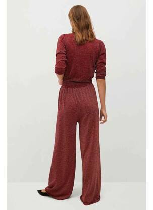Pantalon larg roșu MANGO femeie