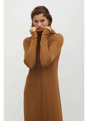Rochie lungă maro MANGO femeie
