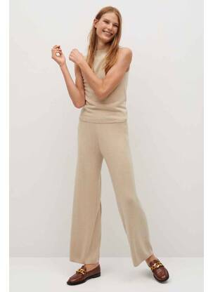 Pantalon larg gri MANGO femeie