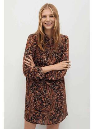 Rochie scurtă maro MANGO femeie