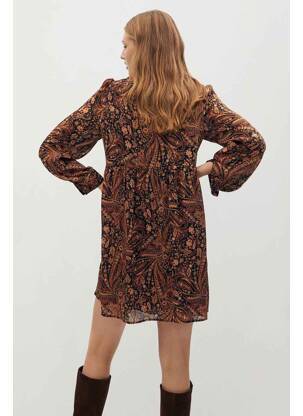 Rochie scurtă maro MANGO femeie