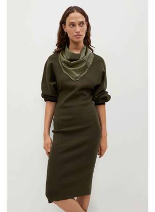 Rochie midi bej MANGO femeie