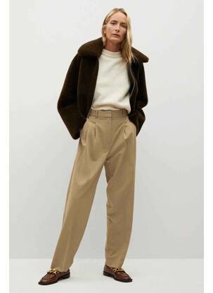 Pantalon drept maro MANGO femeie