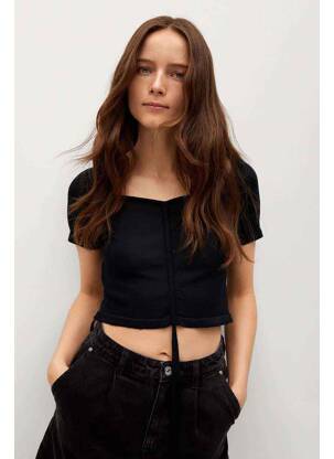 Top negru MANGO femeie
