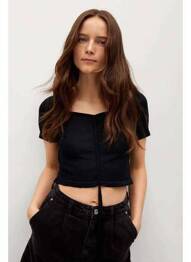 Top negru MANGO femme