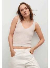 Pulover gri MANGO femme