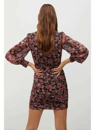 Rochie scurtă roz MANGO femeie