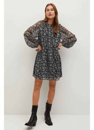 Rochie midi negru MANGO femeie