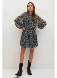 Rochie midi negru MANGO femme