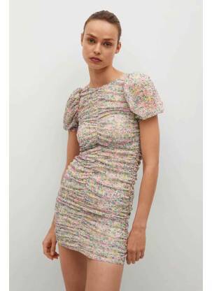 Rochie scurtă roz MANGO femeie