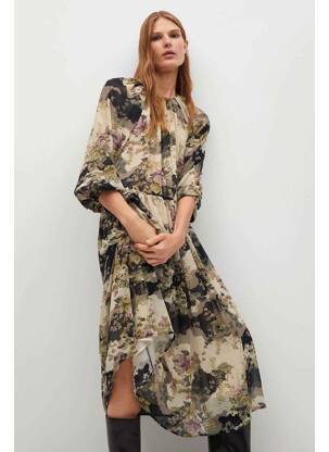 Rochie lungă alb MANGO femeie