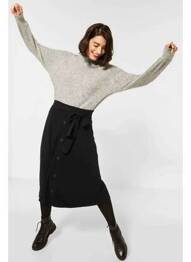 Fustă midi negru STREET ONE femme