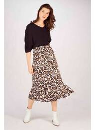 Fustă midi maro ASTRID BLACK LABEL femme