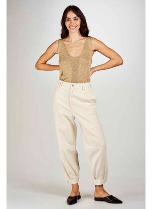 Pantalon drept bej ASTRID BLACK LABEL femeie