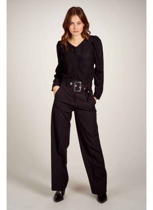 Pantalon larg negru ASTRID BLACK LABEL femeie