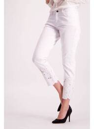 Blugi croială mom alb ASTRID BLACK LABEL femeie