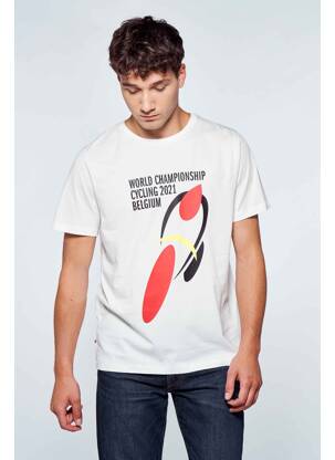 Tricou alb CYCLO CLUB MARCEL  bărbat