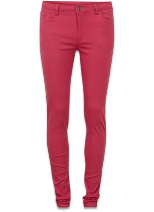 Pantalon slim roșu VILA femeie