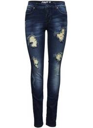 Blugi cu croială slim albastru ONLY femeie