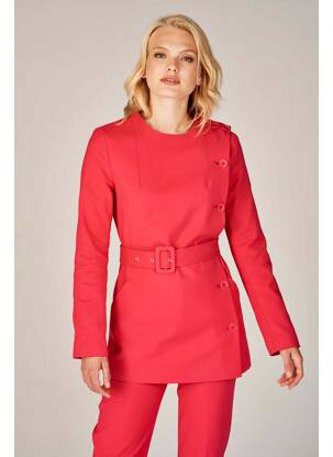 Palton lung roz DEUX. BY ELINE DE MUNCK femeie