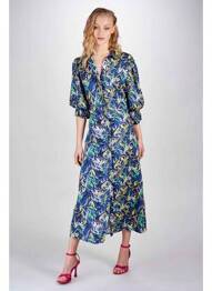 Rochie lungă albastru DEUX. BY ELINE DE MUNCK femeie