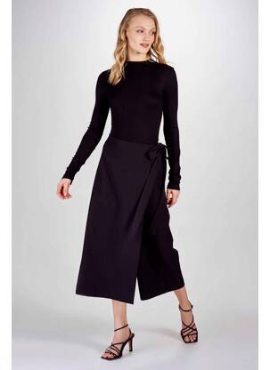 Pantalon larg negru DEUX. BY ELINE DE MUNCK femeie