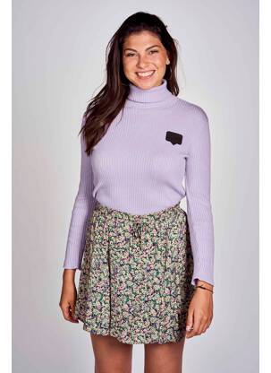 Pulover cu guler înalt violet CEMI femeie
