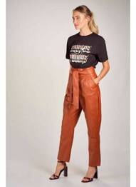 Pantalon drept maro FOUDRE BY AURELIE VAN DAELEN femeie