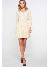 Rochie scurtă bej FOUDRE BY AURELIE VAN DAELEN femeie