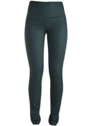Pantalon slim verde PIECES femeie