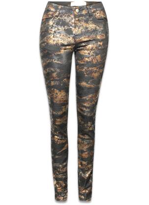 Pantalon slim negru PIECES femeie