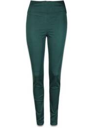 Pantalon slim verde PIECES femeie