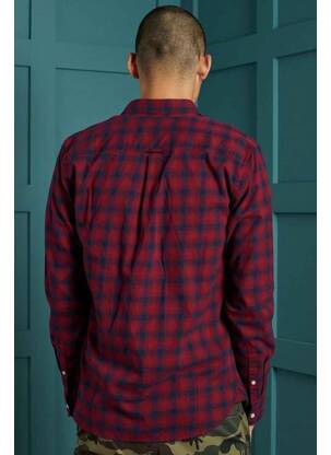 Cămașă cu mâneci lungi albastru SUPERDRY bărbat