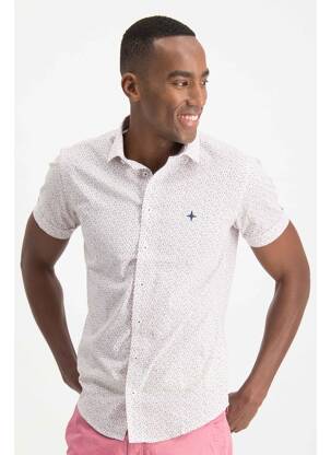 Cămașă cu mâneci scurte alb HAZE&FINN bărbat
