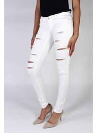 Blugi cu croială slim alb ONLY femme
