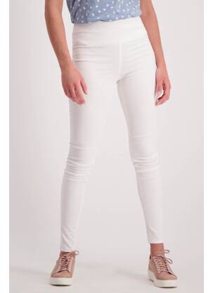 Pantalon slim alb PIECES femeie