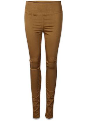 Pantalon slim maro PIECES femeie