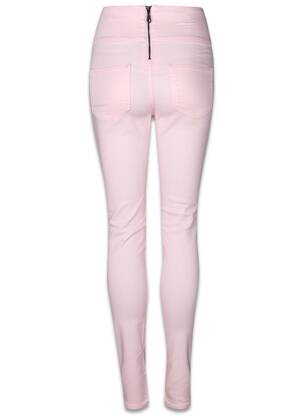 Pantalon slim roz PIECES femeie