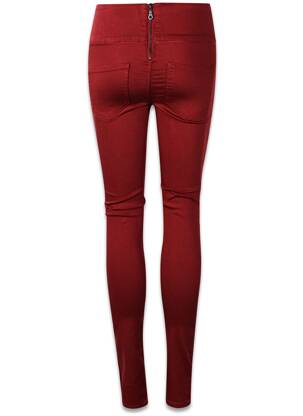 Pantalon slim roz PIECES femeie