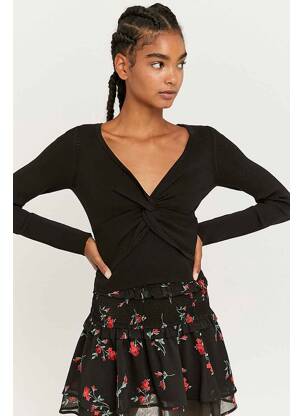 Tricou negru TALLY WEIJL femeie