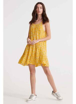 Rochie scurtă galben SUPERDRY femeie