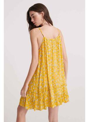 Rochie scurtă galben SUPERDRY femeie