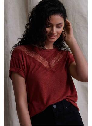 Tricou roz SUPERDRY femeie