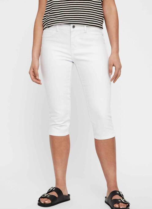Pantalon trei sferturi alb VERO MODA femeie