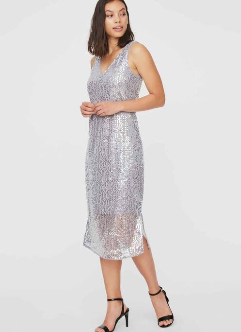 Rochie midi argintiu VERO MODA femeie